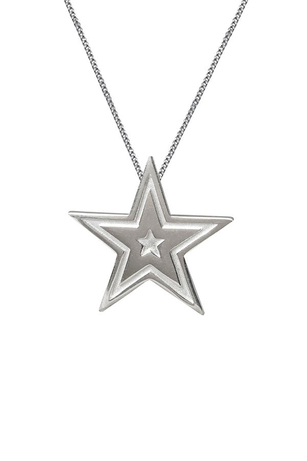 Edge Only Megastar Pendant in sterling silver