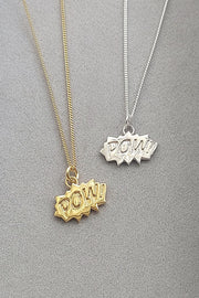Edge Only POW! Pendants in sterling silver and 18ct gold vermeil