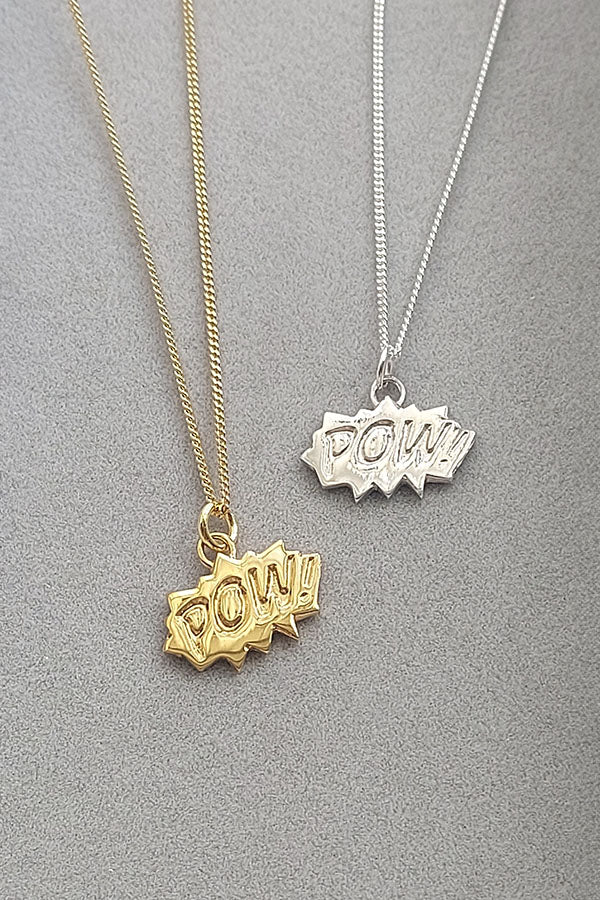 Edge Only POW! Pendants in sterling silver and 18ct gold vermeil
