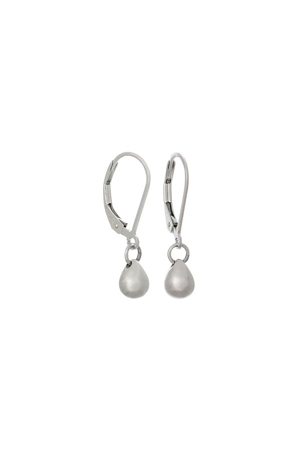 Edge Only Teardrop Earrings in recycled Sterling Silver