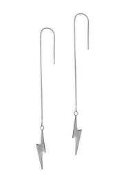Edge Only Pointed Lightning Bolt Threader Earrings in recycled sterling silver