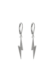 Edge Only Pointed Lightning Bolt Drop Earrings in recycled sterling silver