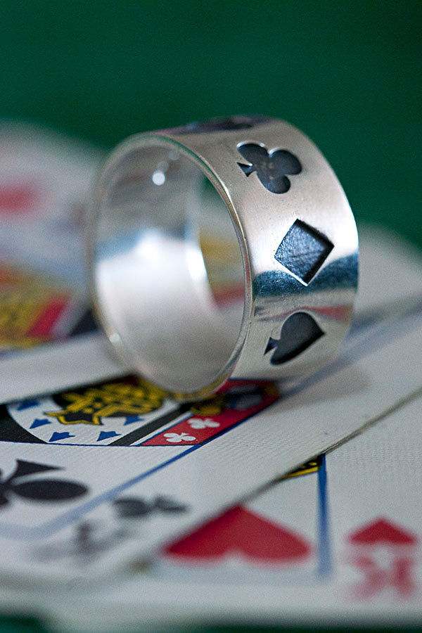 Oxidised Poker Ring in Sterling Silver