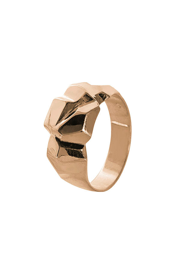 Edge Only - Rock Ring in 18ct gold vermeil
