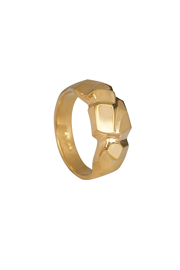 Edge Only - Rock Ring in 18ct gold vermeil