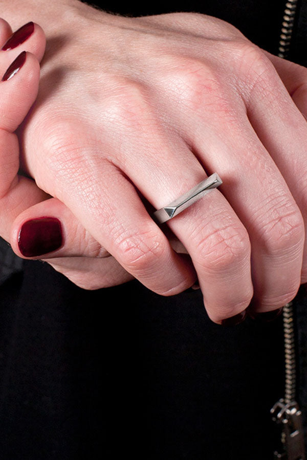 Edge Only Rooftop Ring in sterling silver