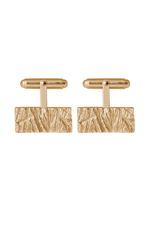 Edge Only Rugged Cufflinks in 18ct gold vermeil