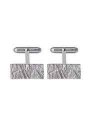 Edge Only Rugged Cufflinks in Sterling Silver