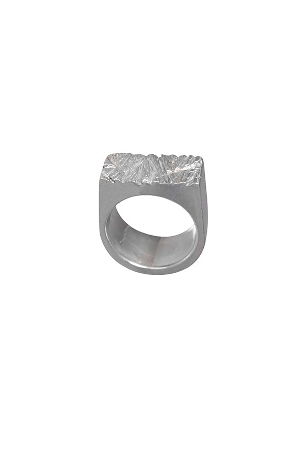 Edge Only Rugged Ring in recycled sterling silver