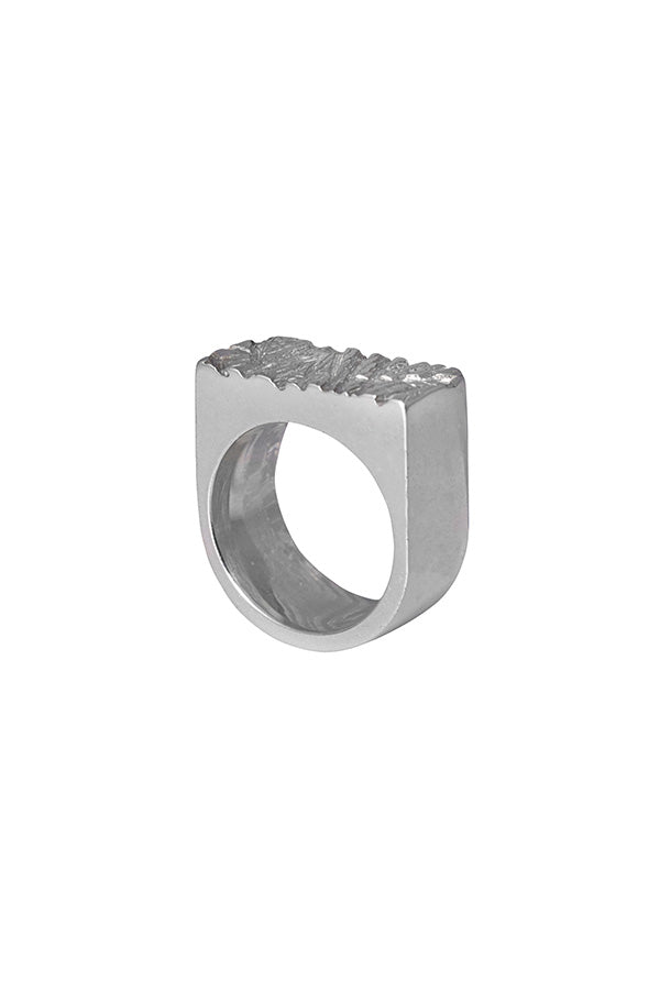 Edge Only Rugged Ring in recycled sterling silver