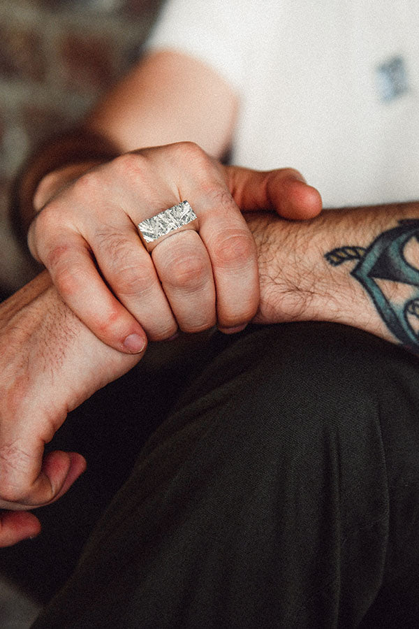 Edge Only Rugged Ring in recycled sterling silver