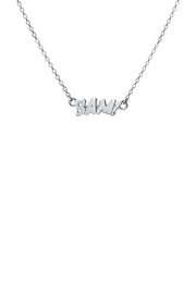 Edge Only BAM! Letters Necklace Small in sterling silver