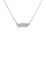 Edge Only POW! Letters Necklace Small in sterling silver
