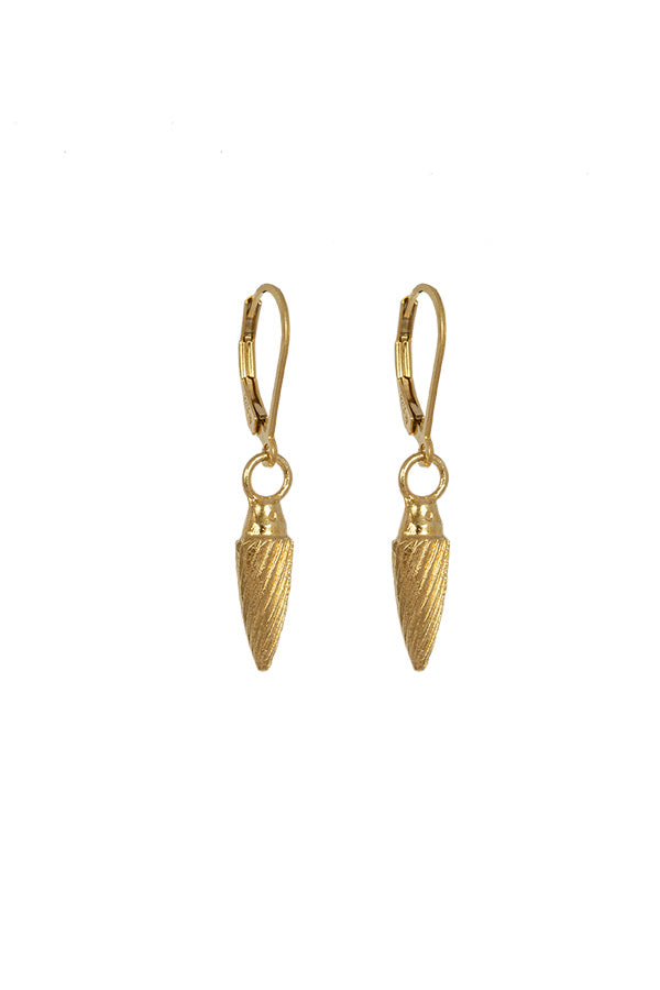 Edge Only Spiral Drop Earrings 18ct Gold vermeil