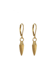 Edge Only Spiral Drop Earrings 18ct Gold vermeil