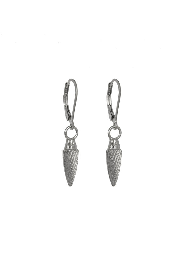 Edge Only Spiral Drop Earrings in sterling silver