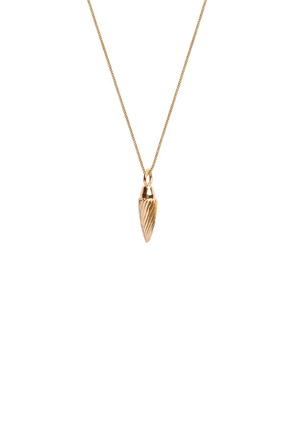 Edge Only Spiral Drop Pendant in 18ct gold vermeil