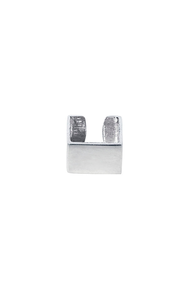 Edge Only Square Ear Cuff in recycled sterling silver
