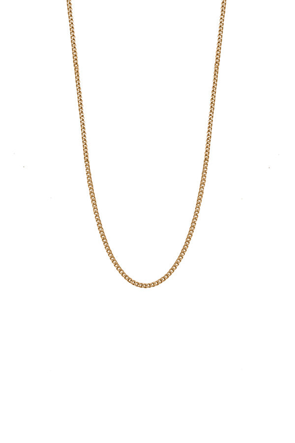 Edge Only standard curb chain 1.33 gauge in 18ct gold vermeil