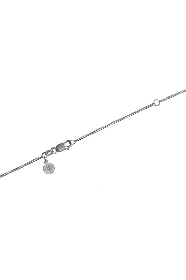 Edge Only standard curb chain 1.33 gauge with lobster clasp and tag in sterling silver