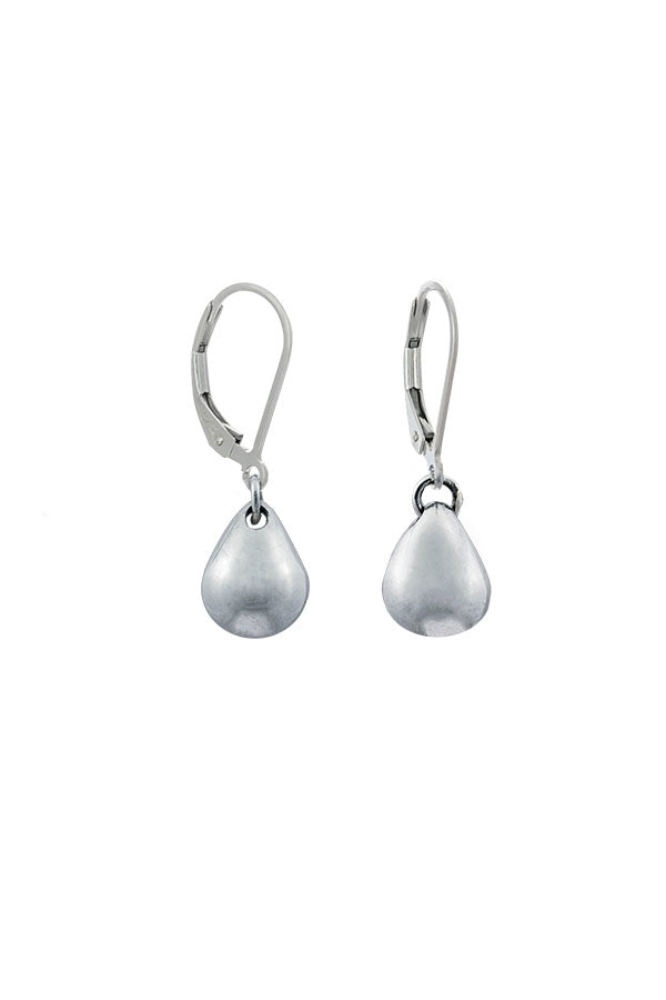 Edge Only Teardrop Earrings Large in sterling silver