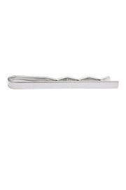 Edge Only Tie Bar in highly polished recycled sterling silver