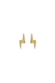 Edge Only 14 carat recycled gold Tiny Lightning Bolt Earrings