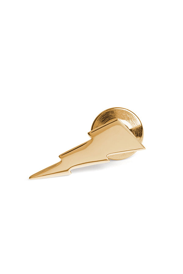 Edge Only Triple Bolt Lapel Pin in 18ct gold vermeil