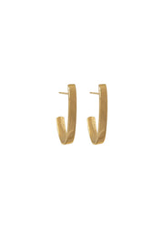Edge Only V Fold Earrings recycled 18ct gold vermeil