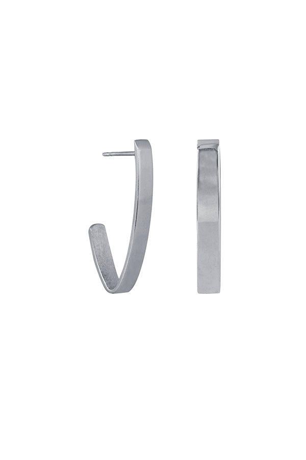 Edge Only V Fold Earrings recycled sterling silver