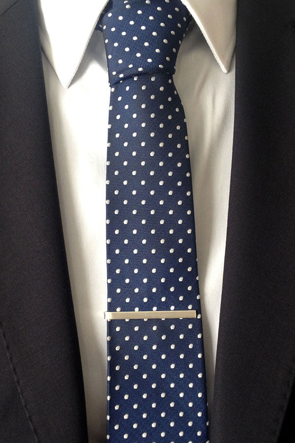 Edge Only Tie Bar matte satin finish recycled sterling silver