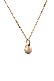 Edge Only Teardrop Pendant in solid 14 carat recycled Gold