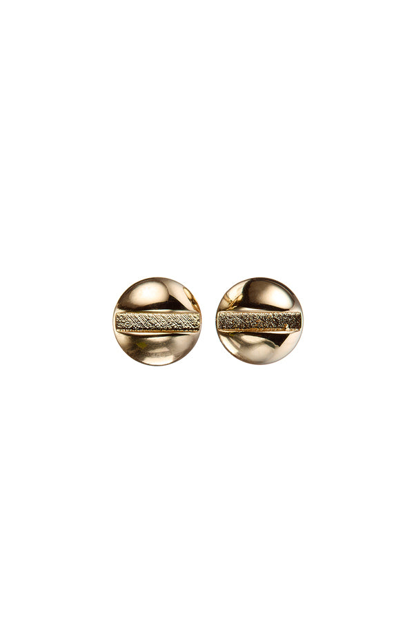 Edge Only Mini Flat-head Screw Earrings in solid 14 carat recycled gold