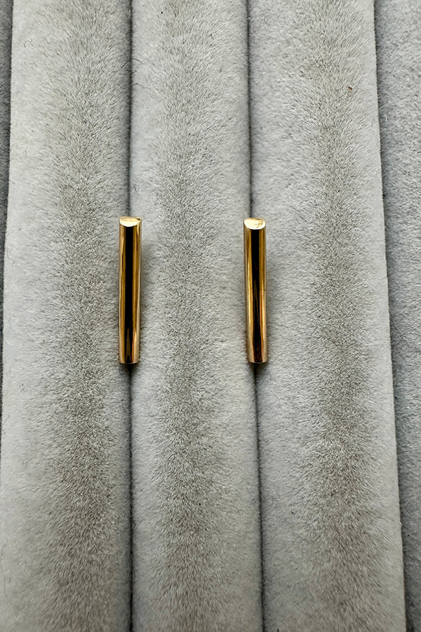 D Bar Earrings - Solid 9ct gold