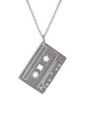 Electronic Sheep X Edge Only Mixed Tape Pendant in sterling silver. Blank A side