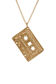 Electronic Sheep X Edge Only Mixed Tape Pendant in 18ct gold vermeil. B side 