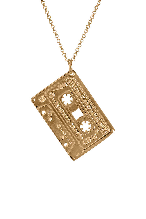 Electronic Sheep X Edge Only Mixed Tape Pendant in 18ct gold vermeil. B side 