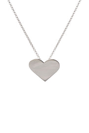 Edge Only Heart Pendant XL in recycled sterling silver