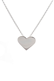 Edge Only Heart Pendant XL in recycled sterling silver 2