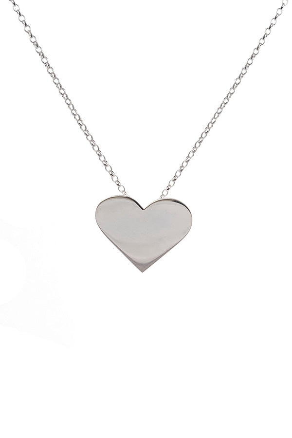 Edge Only Heart Pendant XL in recycled sterling silver 2