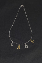 Edge Only LADY Letters Necklace sterling silver