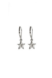Edge Only Mini Megastar Drop Earrings recycled sterling silver side view