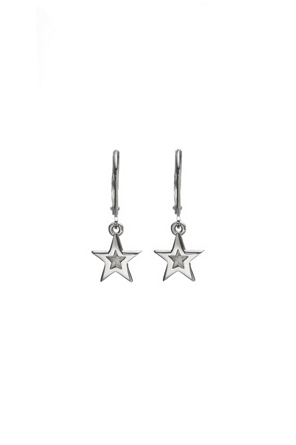 Edge Only Mini Megastar Drop Earrings recycled sterling silver 