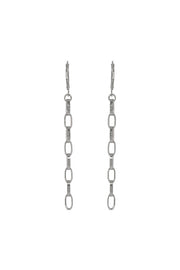 Edge Only Oval Link Drop Earrings in sterling silver 