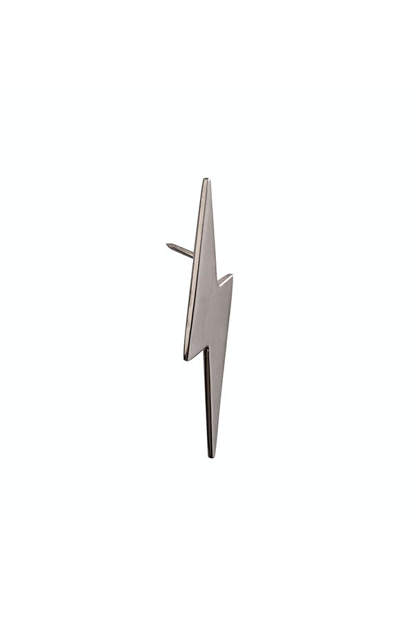 Edge Only Pointed Lightning Bolt Pin in Sterling Silver side