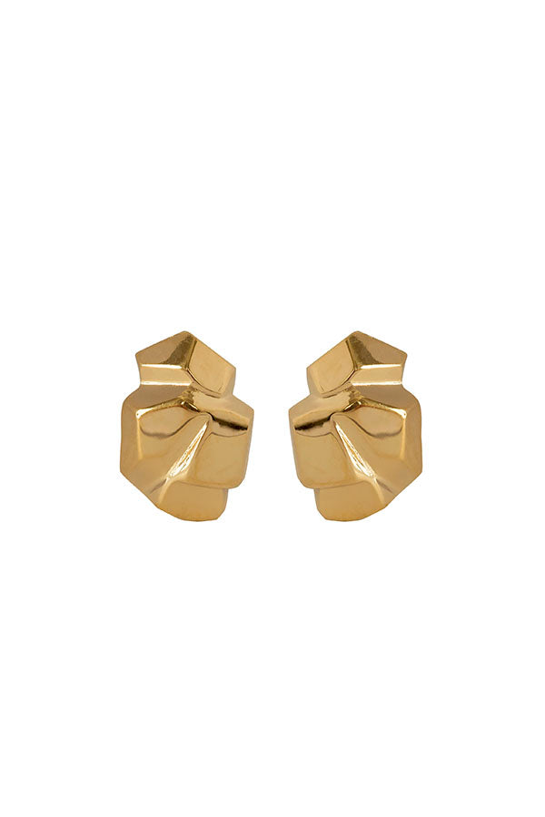 Edge Only Rock Earrings in 18ct gold vermeil