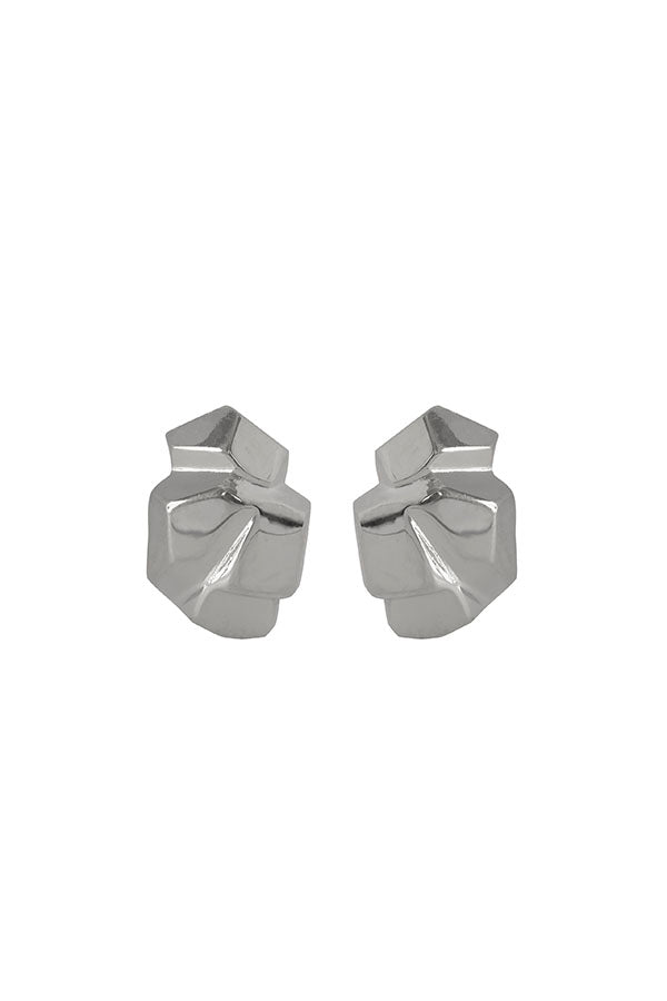 Edge Only Rock Earrings in recycled sterling silver