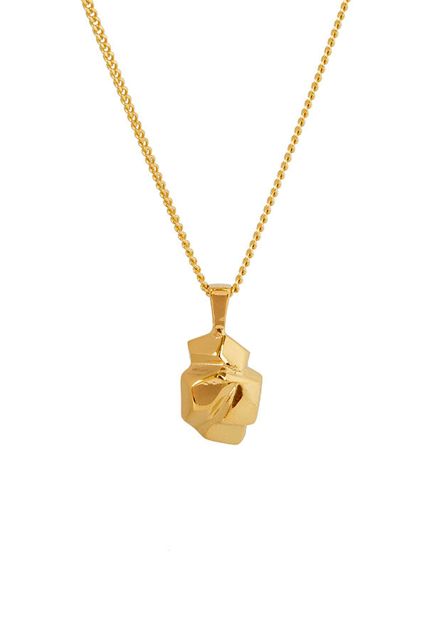 Edge Only Rock Pendant in 18ct gold vermeil (recycled sterling silver) 