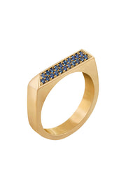 Edge Only Sapphire Rooftop Ring in 14ct gold.