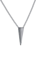 Edge Only Spike Pendant in recycled sterling silver. side view